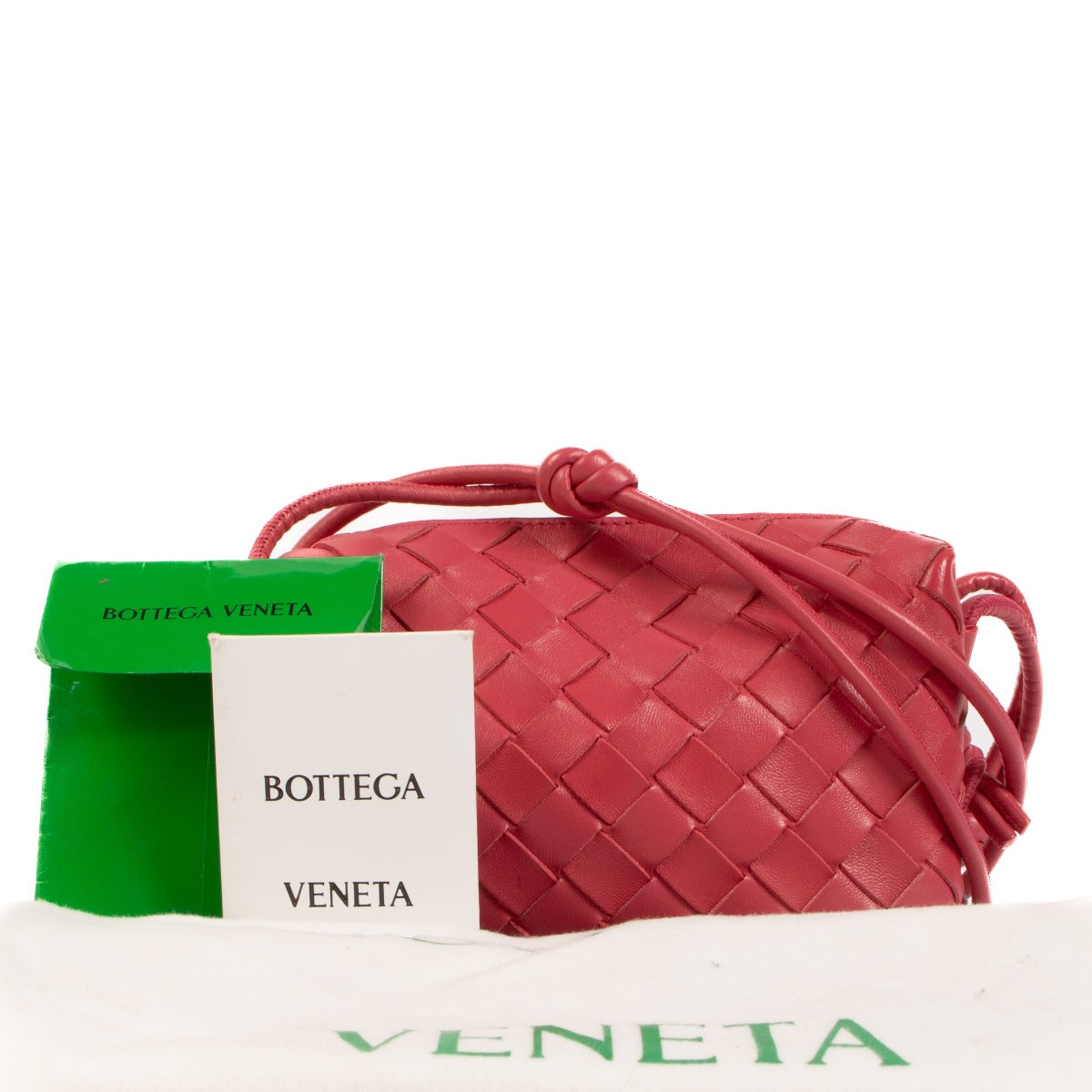 Bottega Veneta Cranberry Mini Loop Cameratas