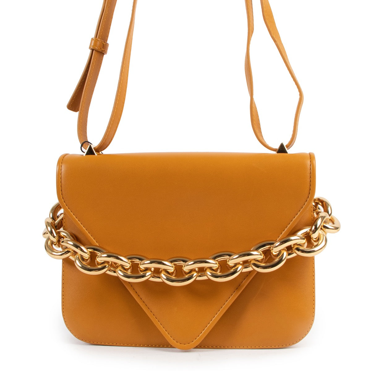 Buy online authentic second hand Bottega Veneta Brown Calfskin Mount Crossbody Bag in very good condition at Labellov in Antwerp