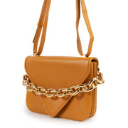 Buy online authentic second hand Bottega Veneta Brown Calfskin Mount Crossbody Bag in very good condition at Labellov in Antwerp