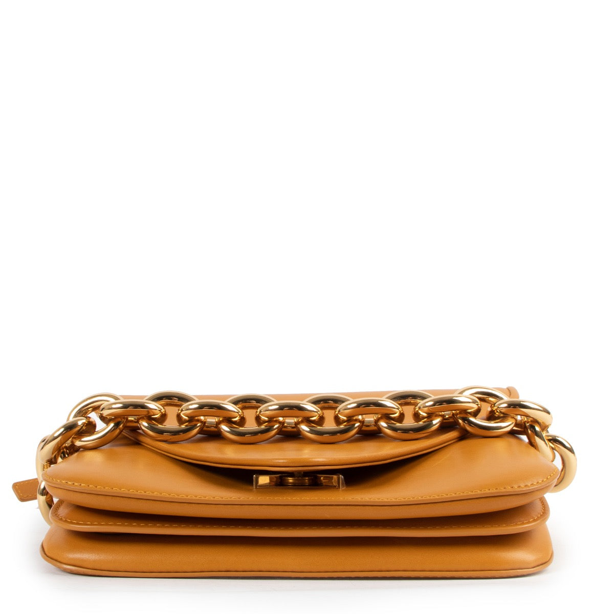 Buy online authentic second hand Bottega Veneta Brown Calfskin Mount Crossbody Bag in very good condition at Labellov in Antwerp