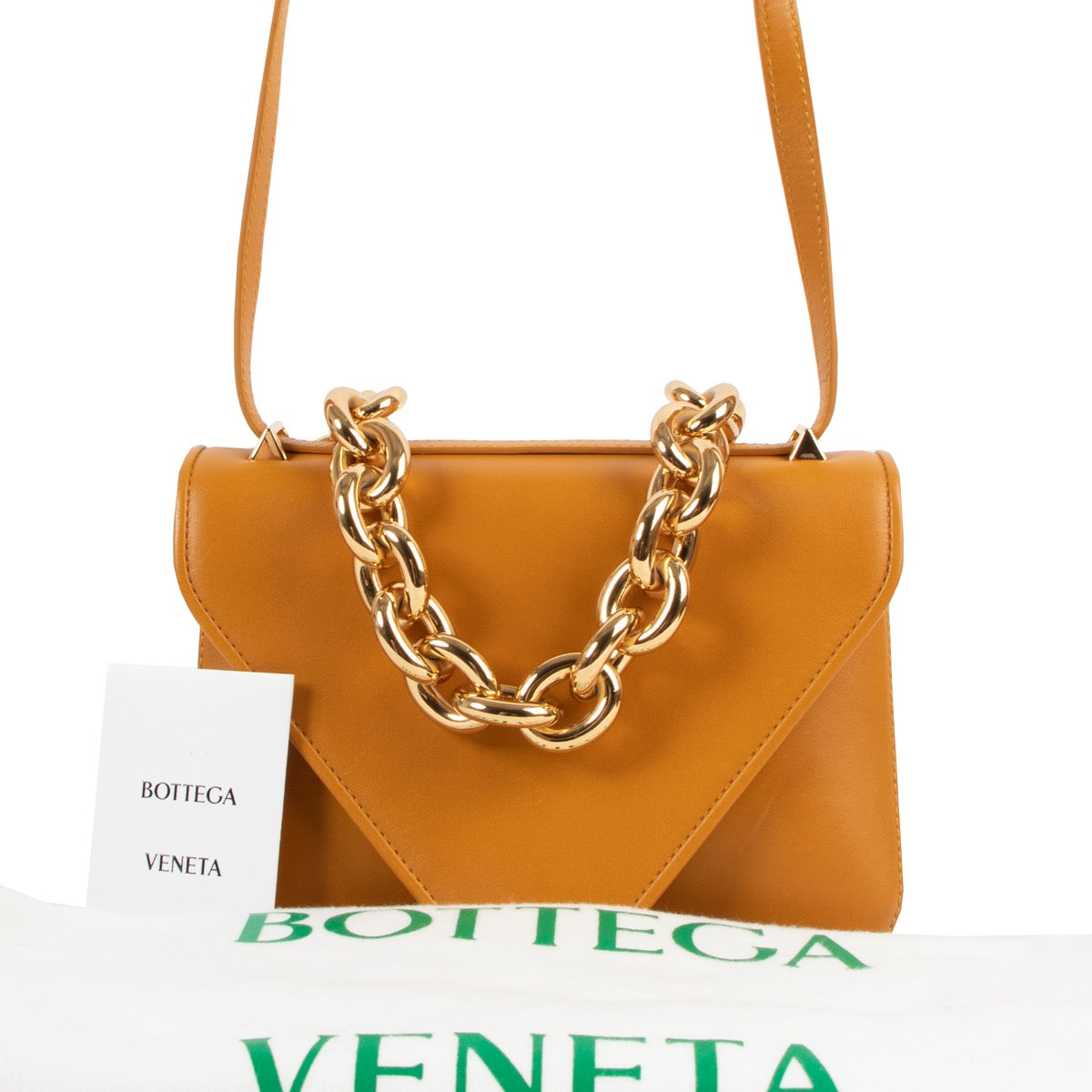 Buy online authentic second hand Bottega Veneta Brown Calfskin Mount Crossbody Bag in very good condition at Labellov in Antwerp