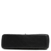 Chanel Black Leather Lambskin Classic Flap Bag Maxi PHW