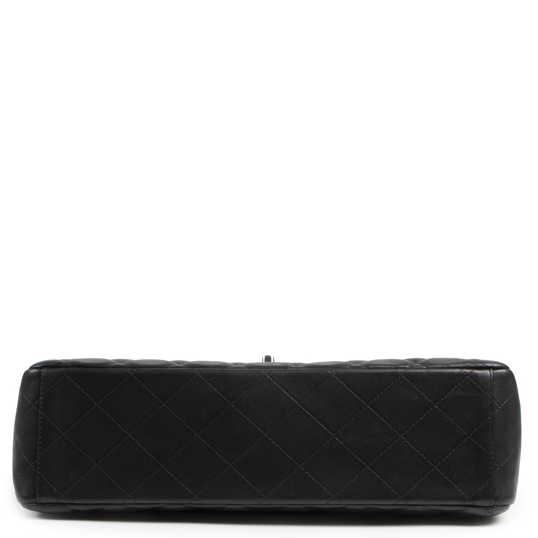 Chanel Black Leather Lambskin Classic Flap Bag Maxi PHW