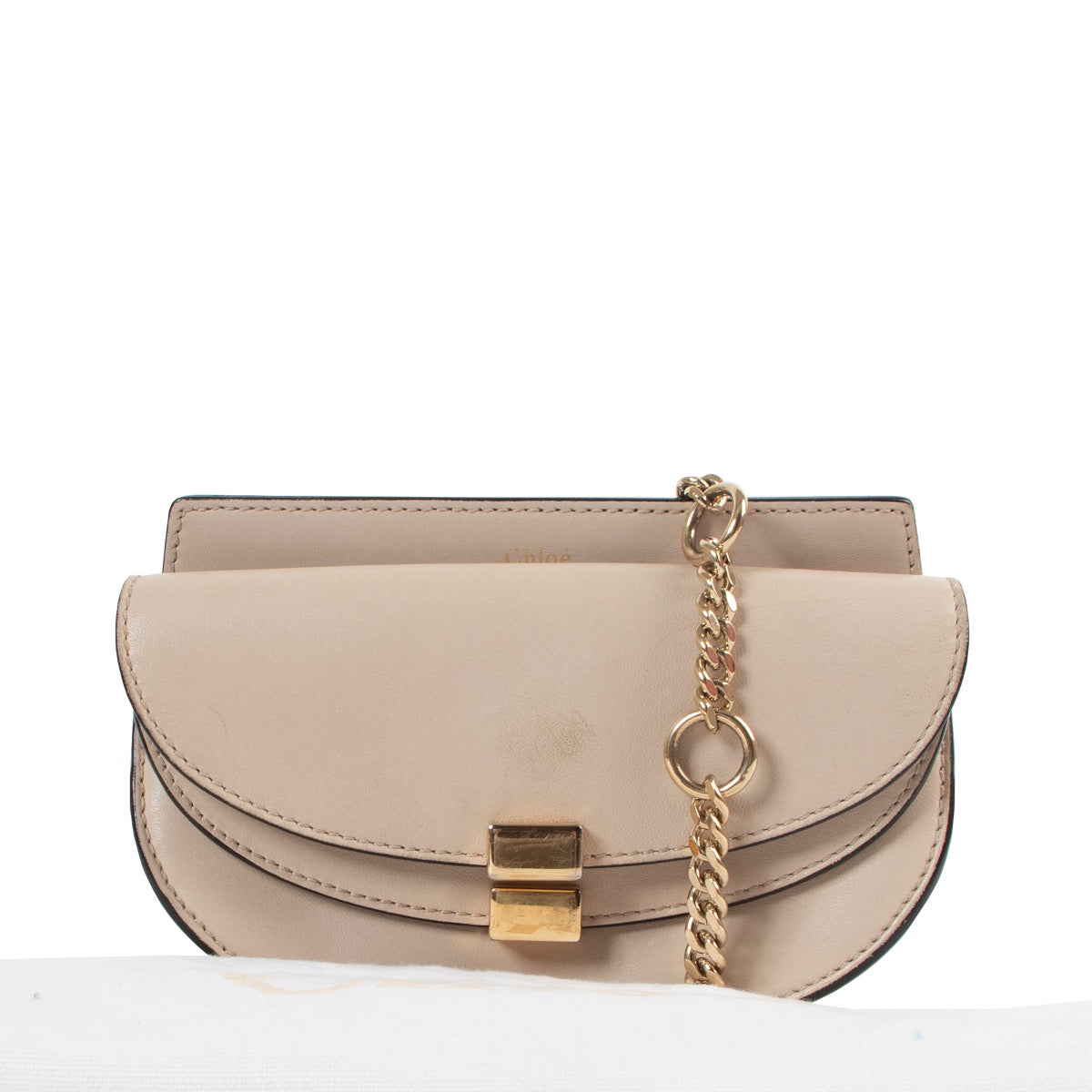 Buy an authentic second hand Chloé Beige Georgia Belt/ Crossbody Bag in good pre-loved condition at Labellov