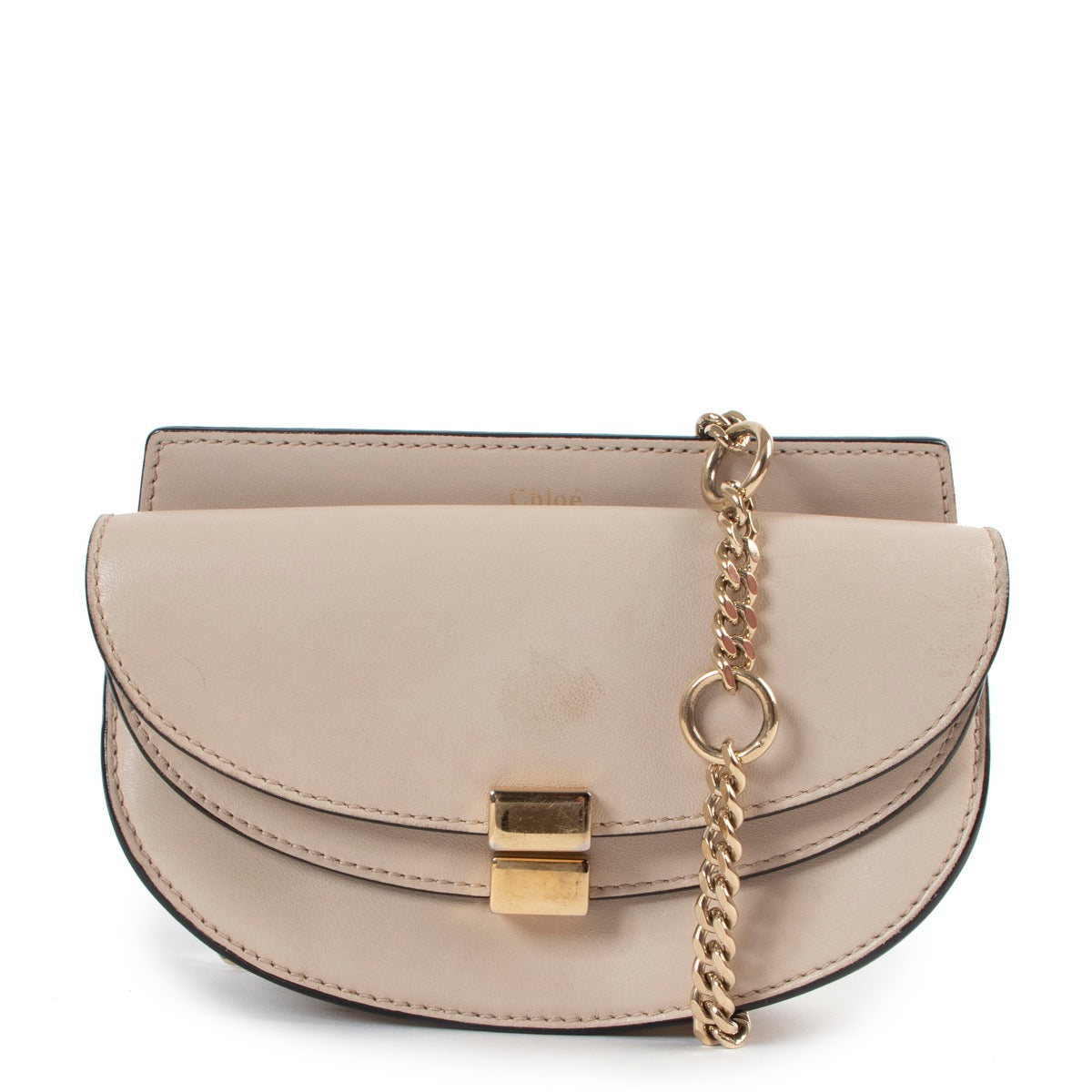 Buy an authentic second hand Chloé Beige Georgia Belt/ Crossbody Bag in good pre-loved condition at Labellov