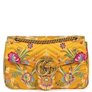 Gucci GG Marmont Medium Quilted Floral-jacquard Shoulder Bag