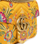 Gucci GG Marmont Medium Quilted Floral-jacquard Shoulder Bag