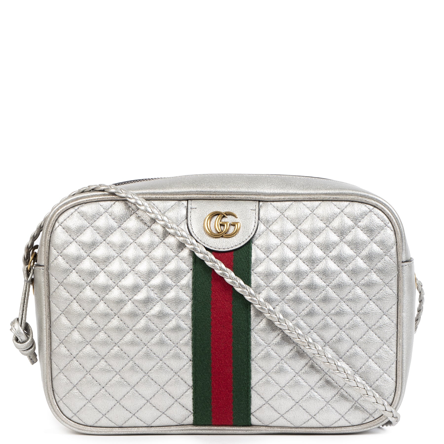 Gucci Silver Quilted Web Bag kopen en verkopen aan de beste prijs bij Labellov