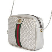 Gucci Silver Quilted Web Bag pour le meilleur prix chez Labellov à Anvers