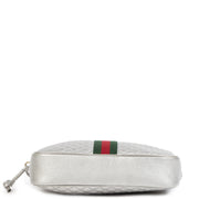 Gucci Silver Quilted Web Bag