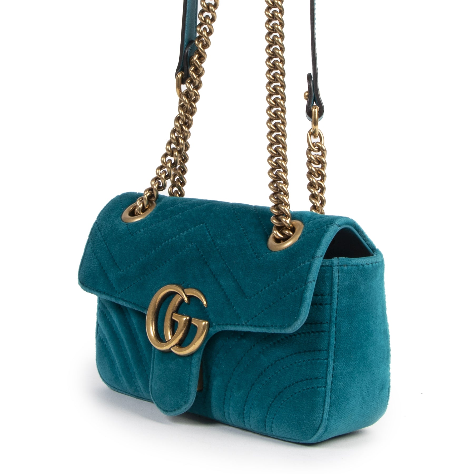 Gucci GG Marmont Mini Velvet Shoulder Bag for the best price