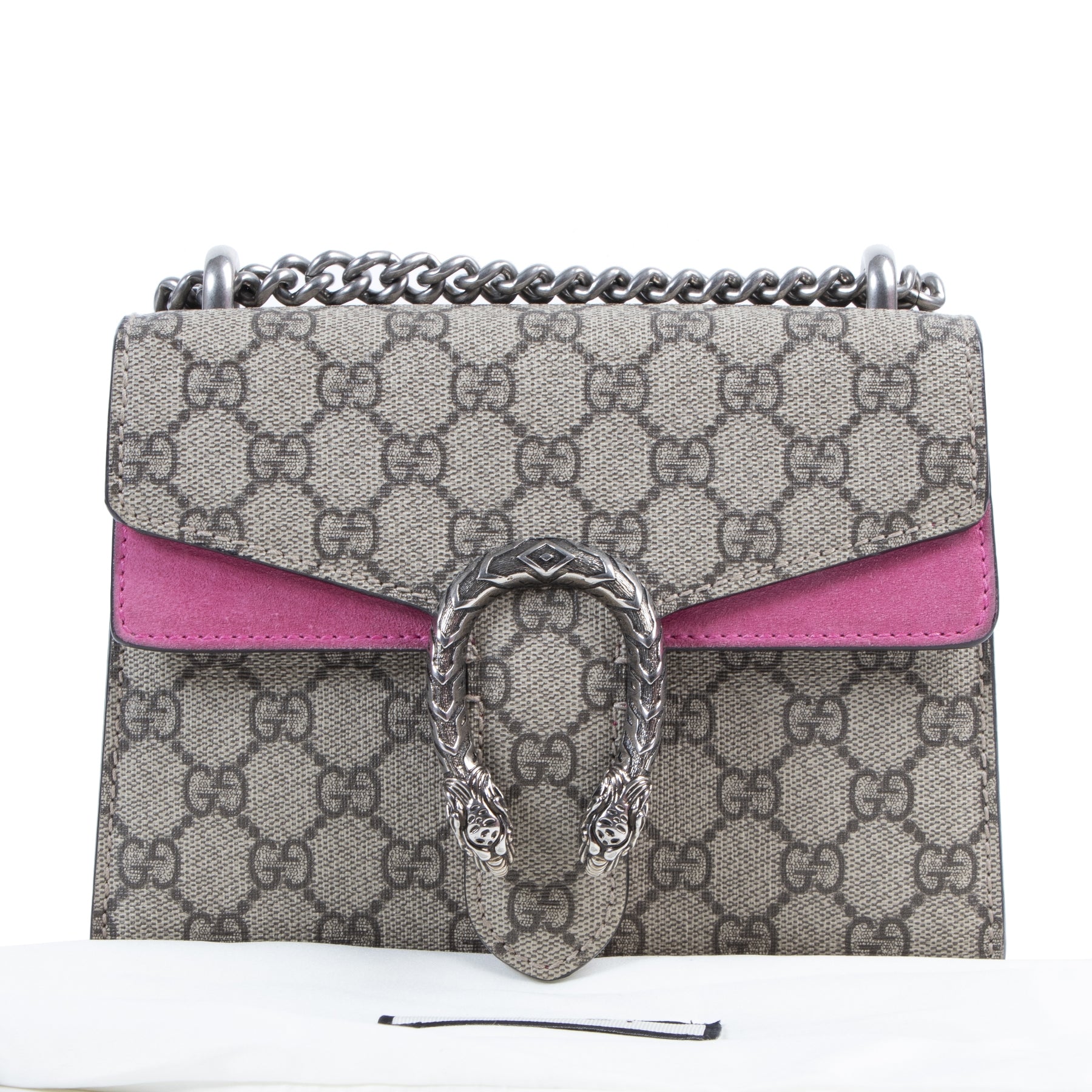 Gucci Pink Dionysus GG Supreme Mini Shoulder Bag – Labellov