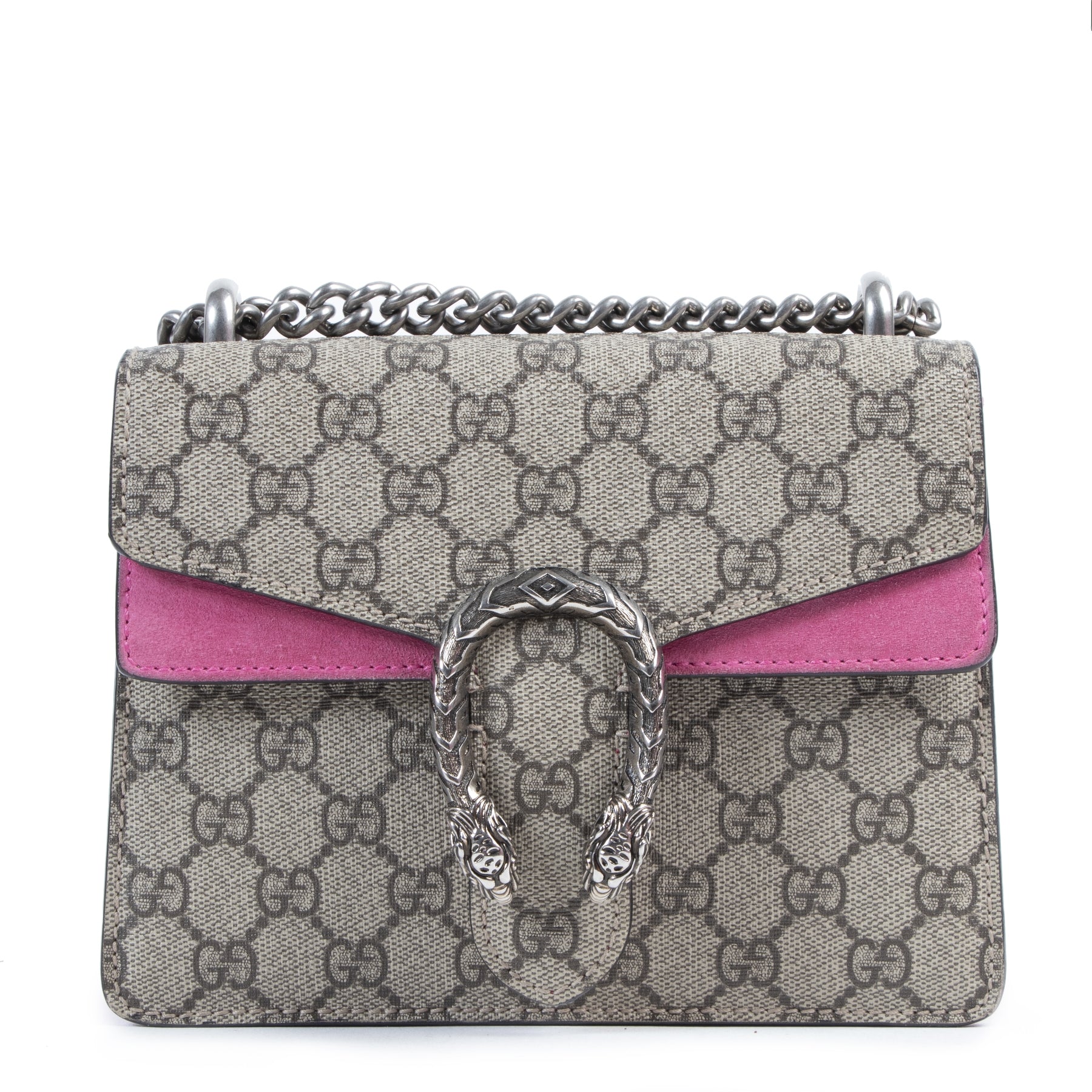Gucci Pink Dionysus GG Supreme Mini Shoulder Bag – Labellov