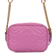 Are you looking for an authentic designer bag such as this Gucci GG Marmont Matelassé Pink Mini Crossbody Bag?