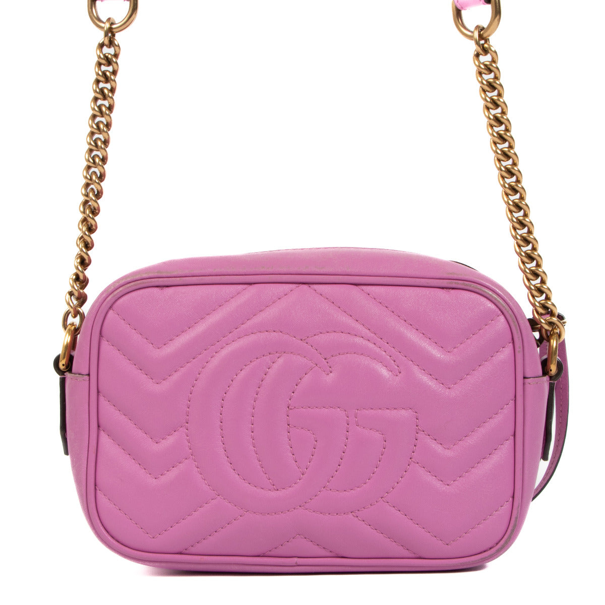 Are you looking for an authentic designer bag such as this Gucci GG Marmont Matelassé Pink Mini Crossbody Bag?