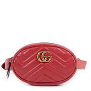 Gucci red marmont belt bag for the best price at Labellov secondhand luxury