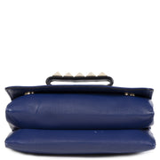 Authentic secondhand Valentino Cobalt Blue Leather Studded Bag designer bags accessories shoes clothing luxury vintage webshop safe secure online shopping worldwide shipping fashion fashionista