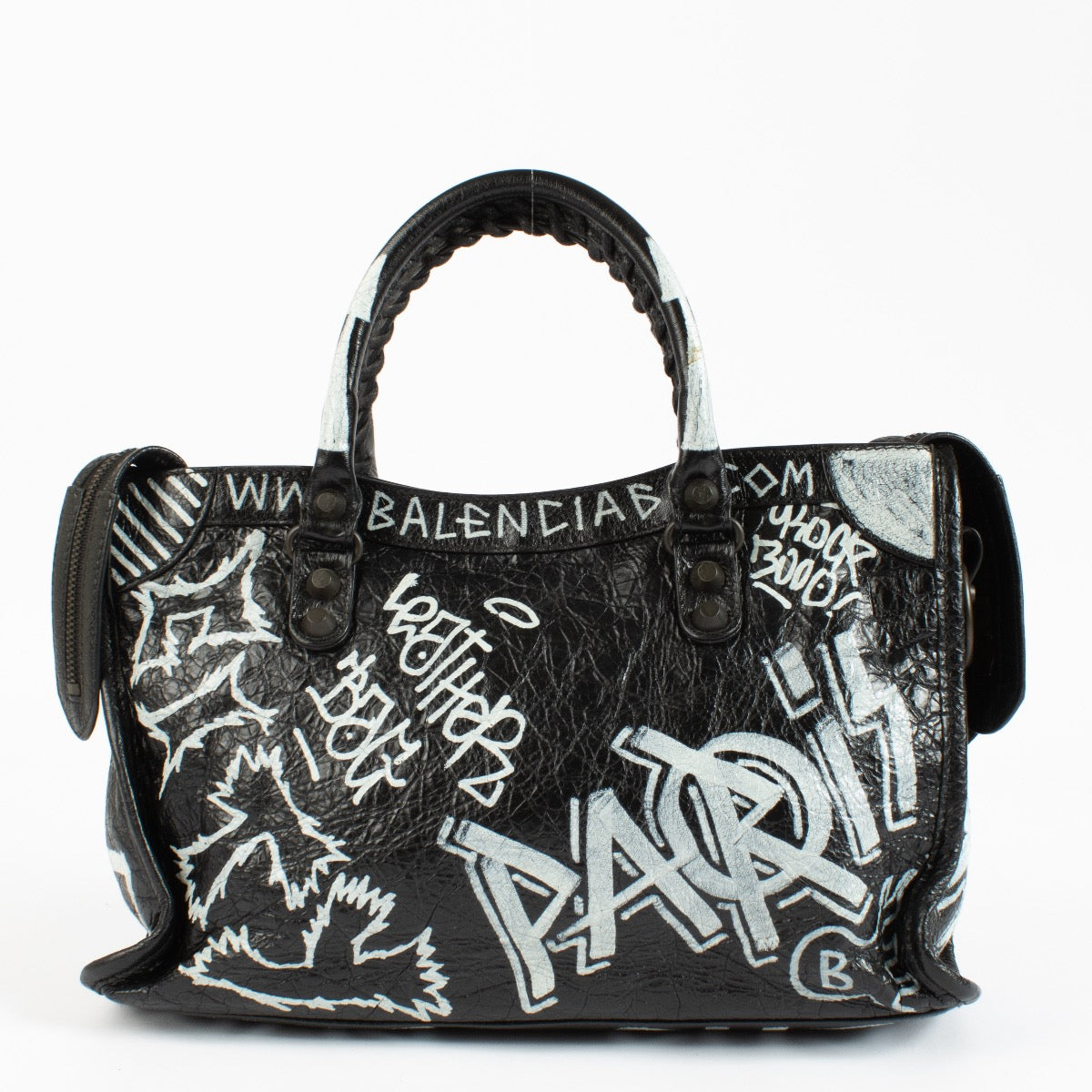 Shop 100% authentic second hand Balenciaga Black Graffiti Small City Bag on Labellov.com