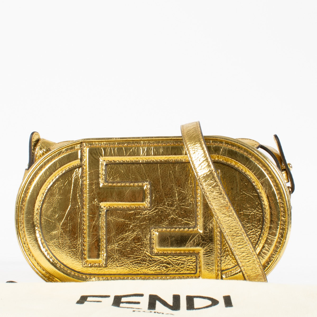 Shop 100% authentic second hand Fendi Gold Crossbody Bag on Labellov.com