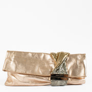 Shop 100% authentic second hand Jimmy Choo Gold Chandra Clutch on Labellov.com
