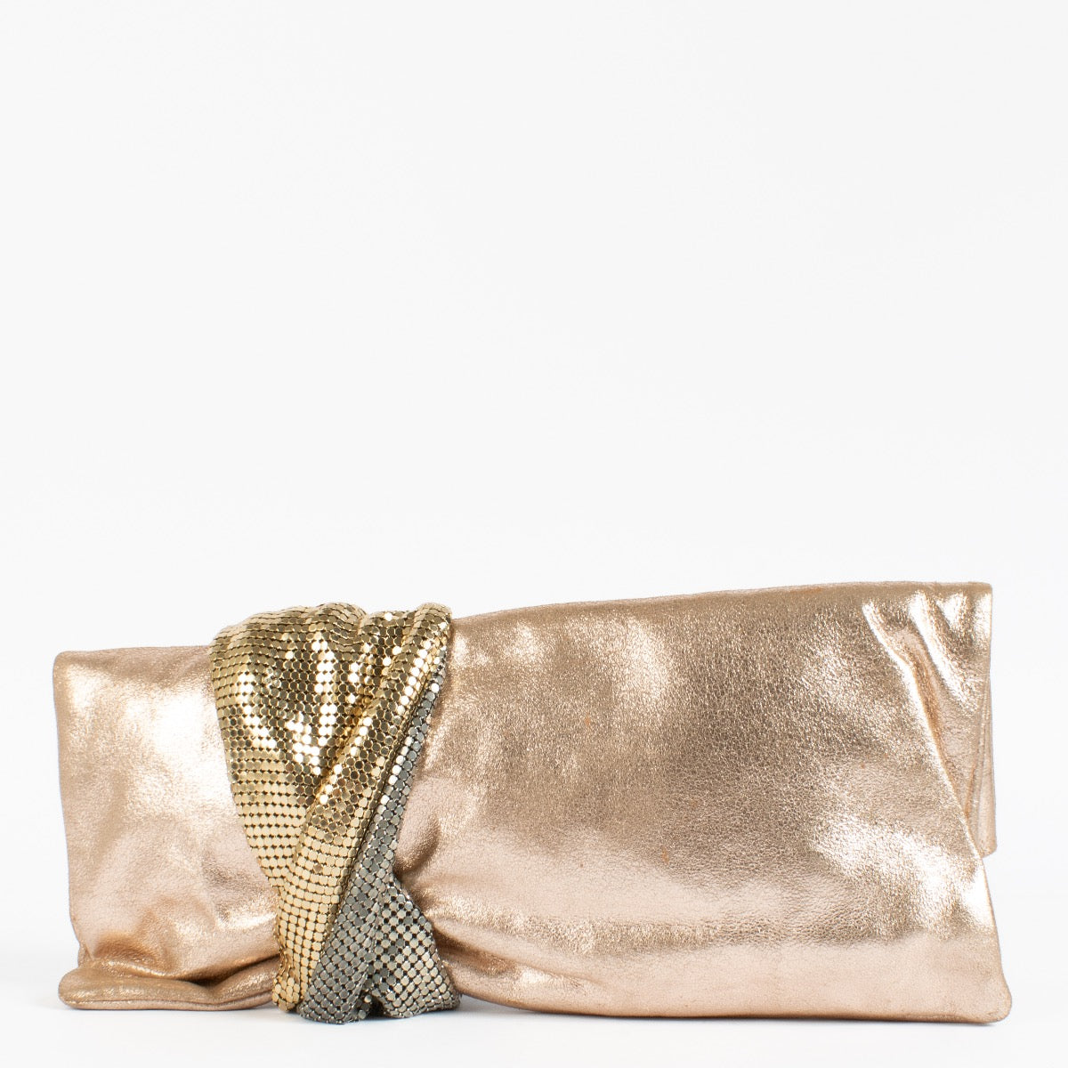 Shop 100% authentic second hand Jimmy Choo Gold Chandra Clutch on Labellov.com