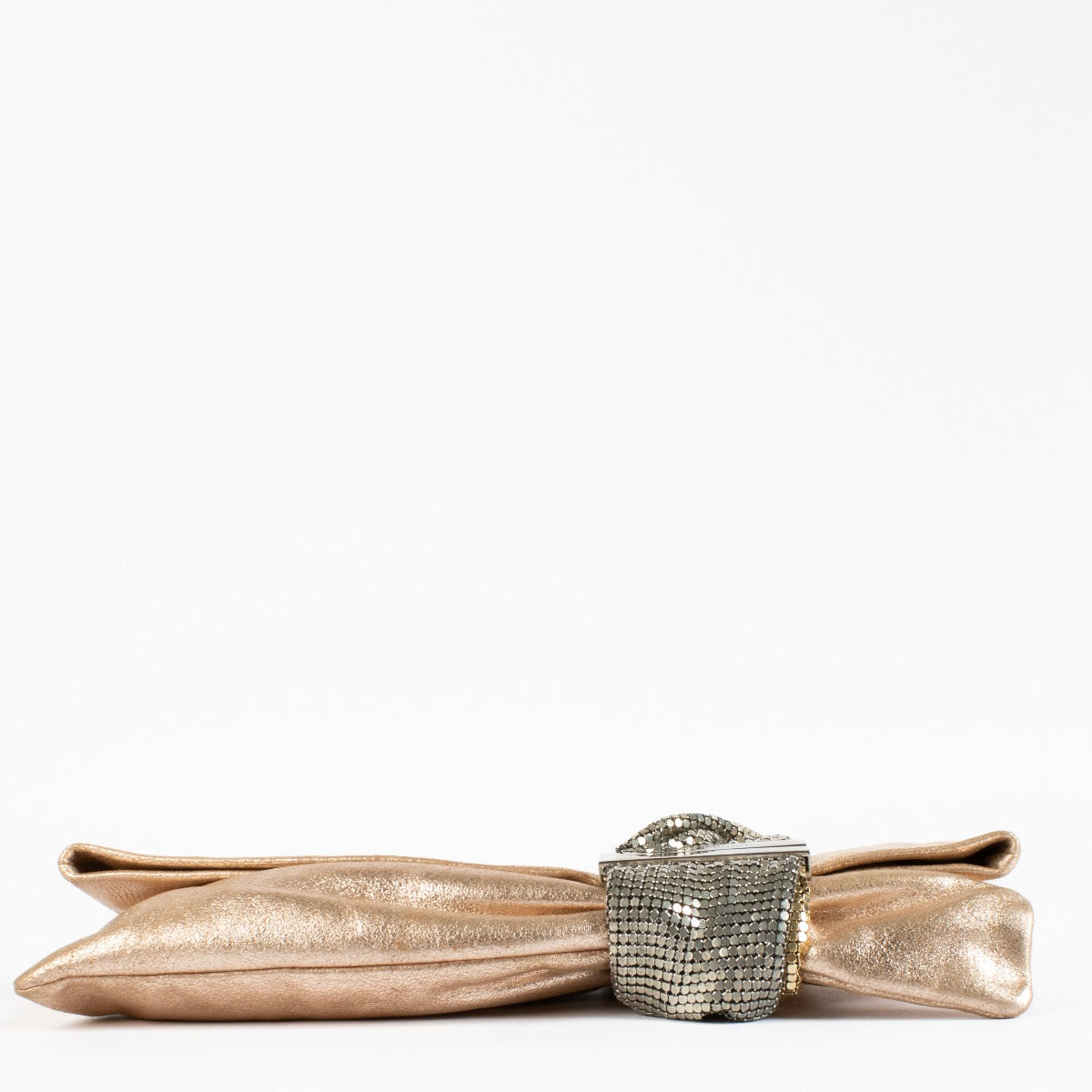 Shop 100% authentic second hand Jimmy Choo Gold Chandra Clutch on Labellov.com