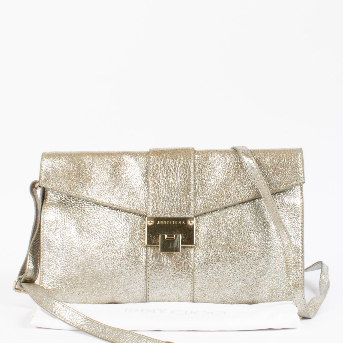 Shop 100% authentic second hand Jimmy Choo Gold Clutch on Labellov.com