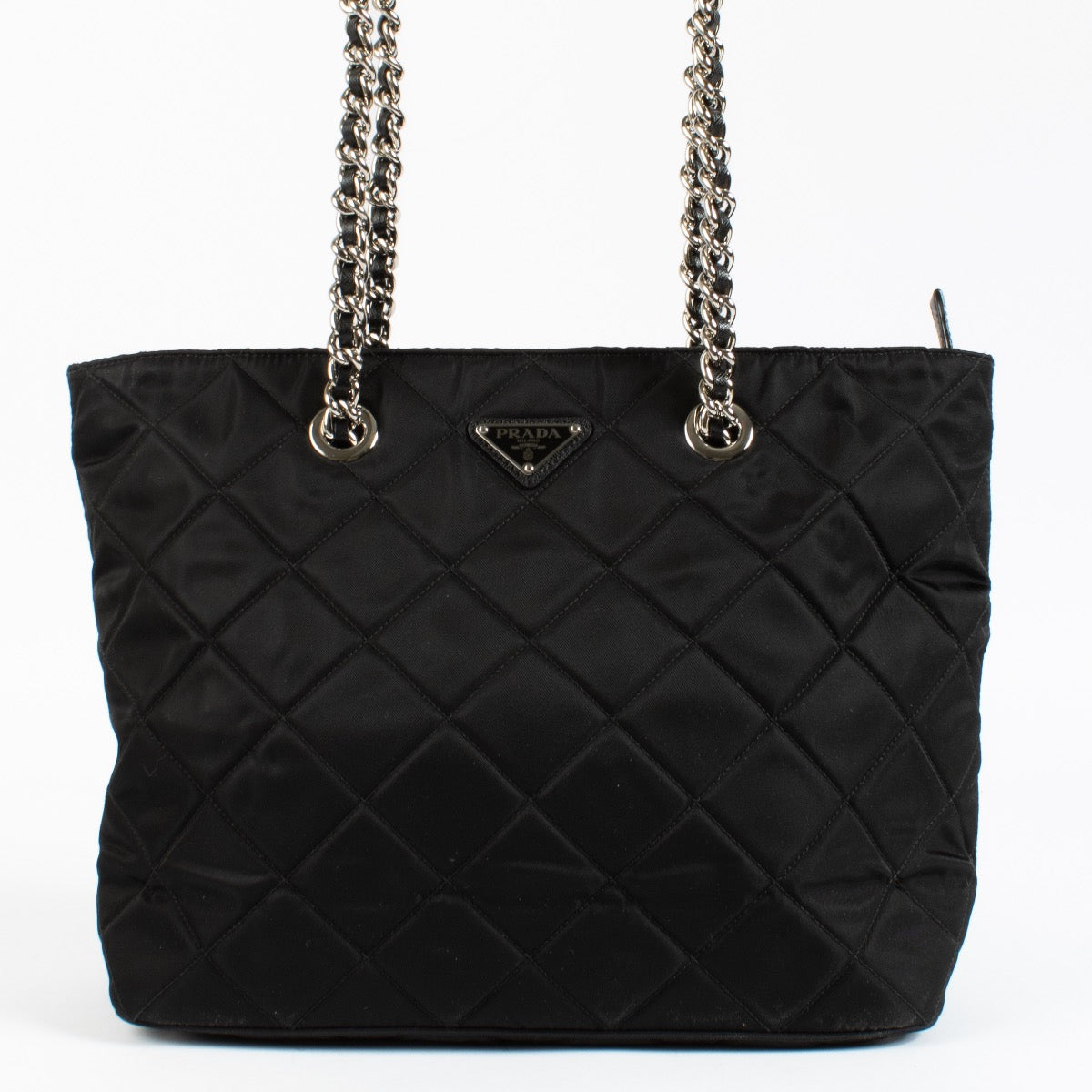 Shop 100% authentic second hand Prada Black Nylon Quilted Tote on Labellov.com