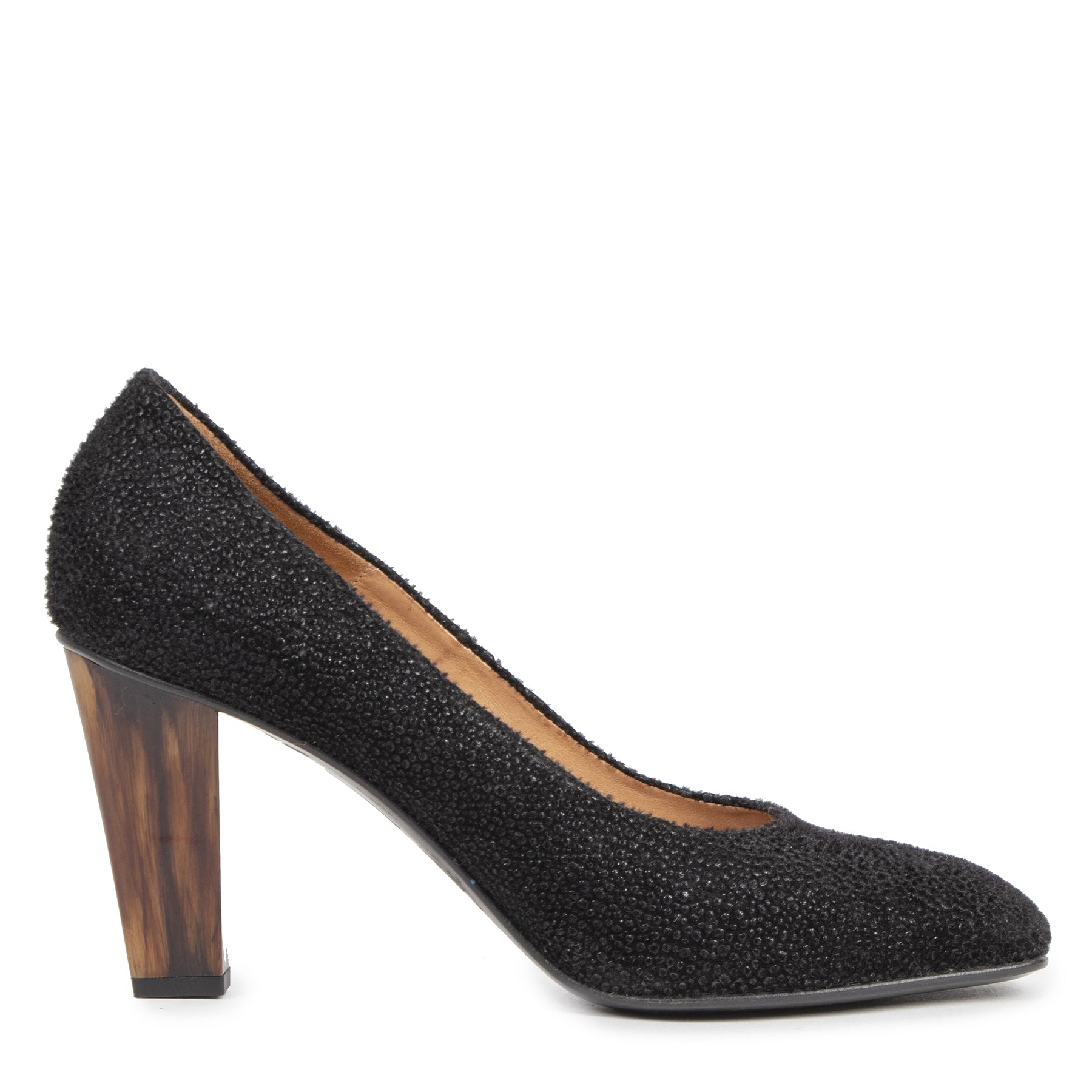 Authentique seconde-main vintage Dries Van Noten Black Texture Fabric Pumps - Size 41 achète en ligne webshop LabelLOV