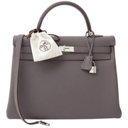 instant luxe neuf sac a main Hermes Kelly Retroune 35 Togo Etaine PHW Anvers, Belgique