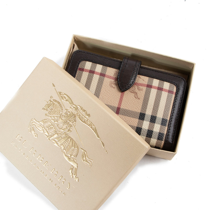 Burberry Beige Check Wallet
