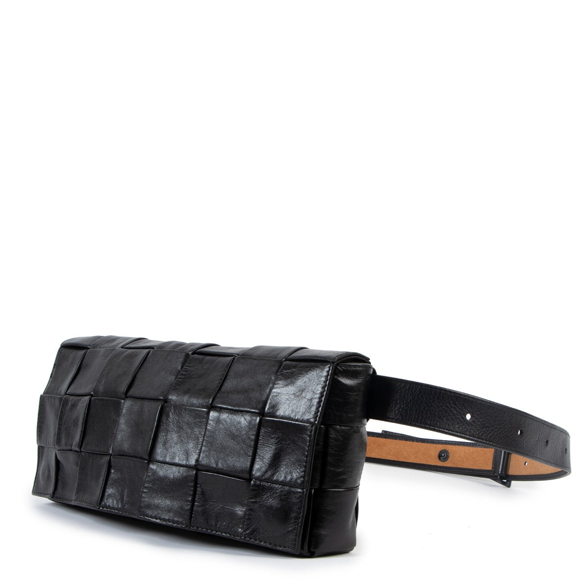 Bottega Veneta Black Stretch Casette Belt/Crossbody Bag