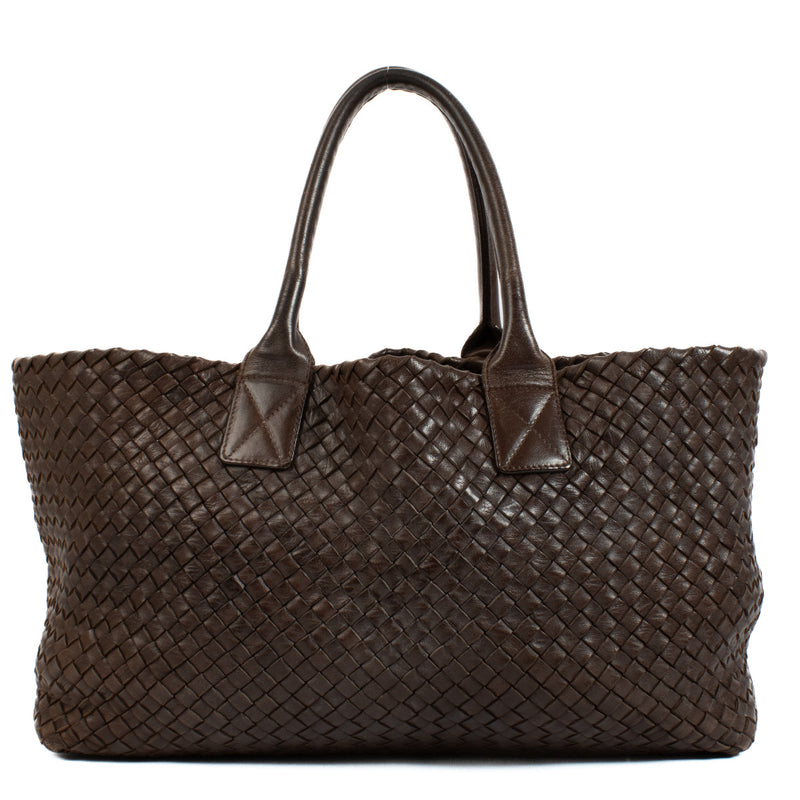 Bottega Veneta Brown Intrecciato Medium Cabas Bag