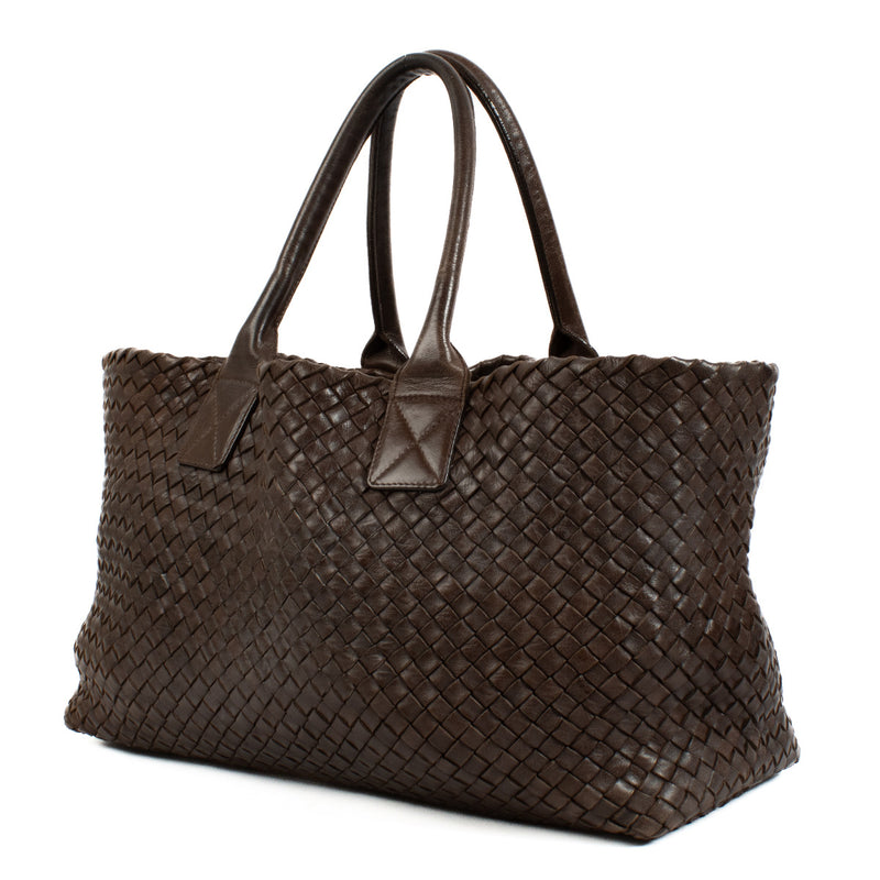 Bottega Veneta Brown Intrecciato Medium Cabas Bag