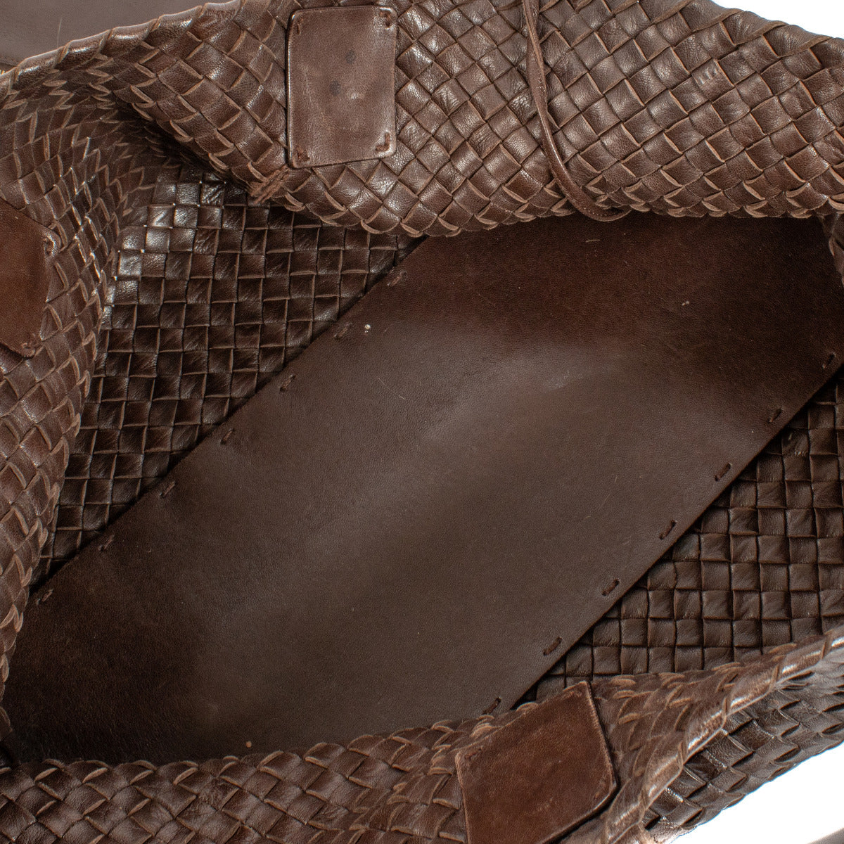 Sac Cabas Moyen Bottega Veneta Intrecciato Marron