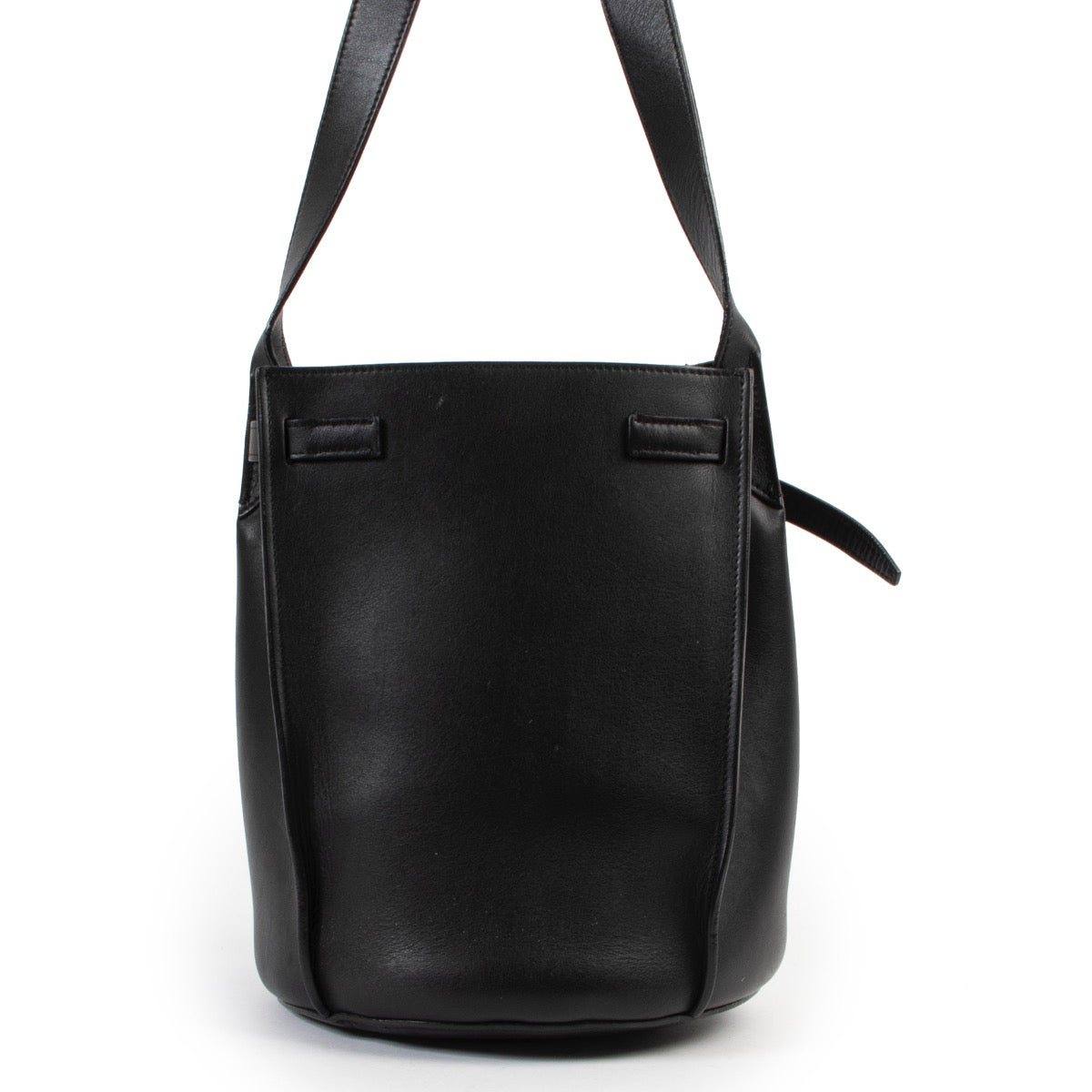 Shop safe online at Labellov in Antwerp this 100% authentic second hand Céline Black Leather Bucket Shoulder Bag