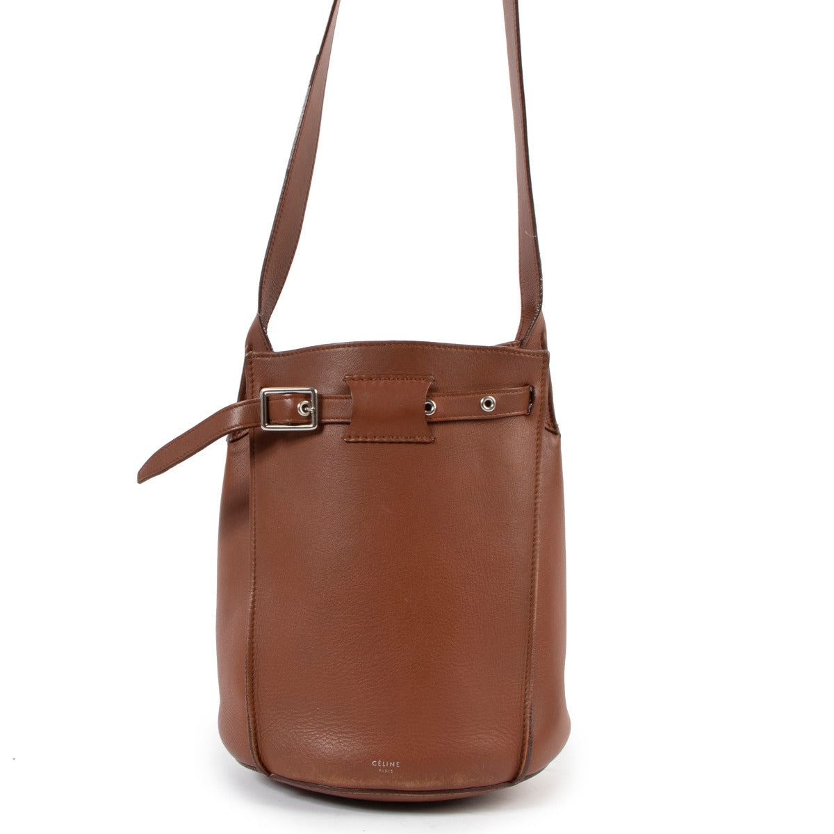 Celine Brown Leather Big Bag Bucket for the best price at Labellov secondhand luxury in Antwerp