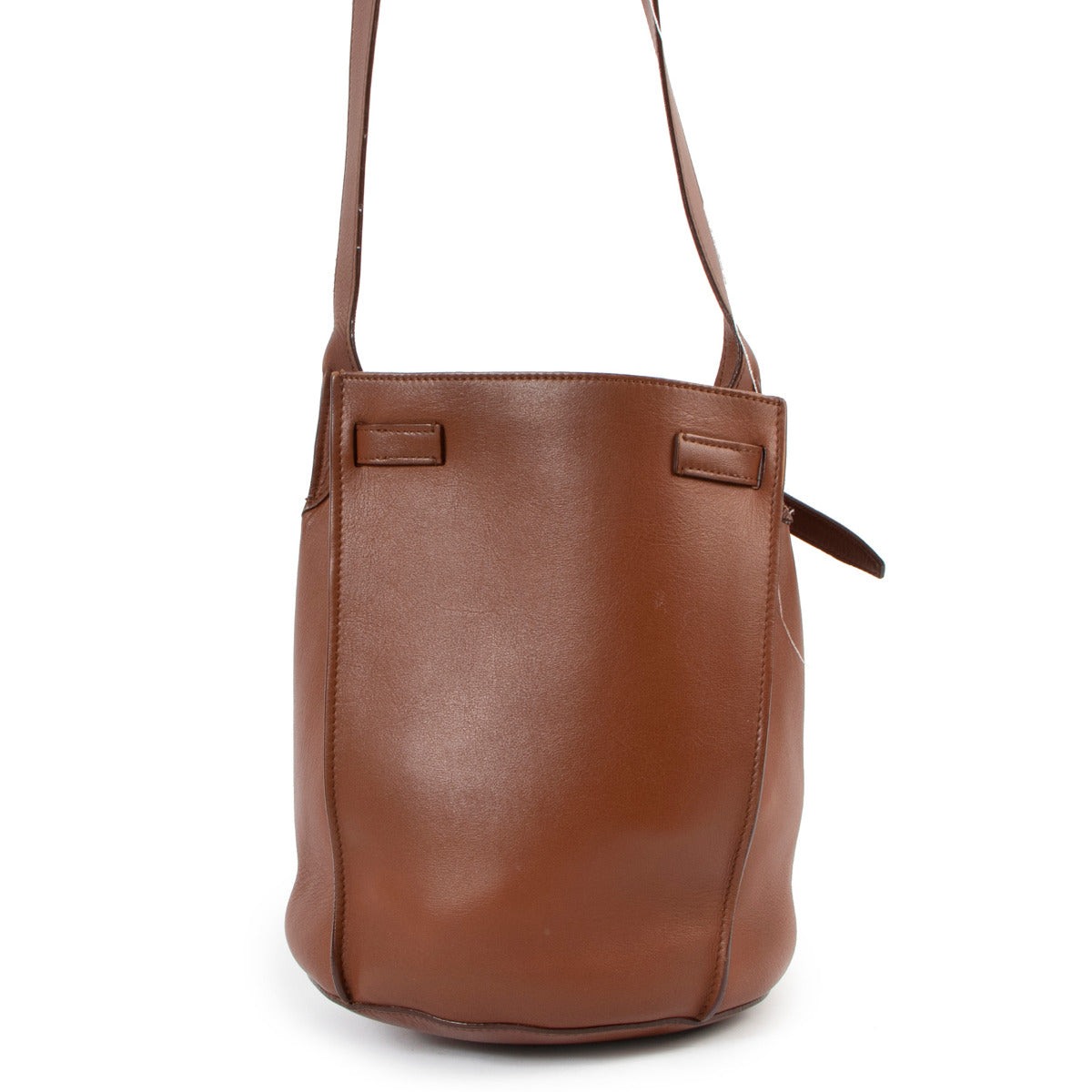 Sac Seau Big Bag en Cuir Marron Céline