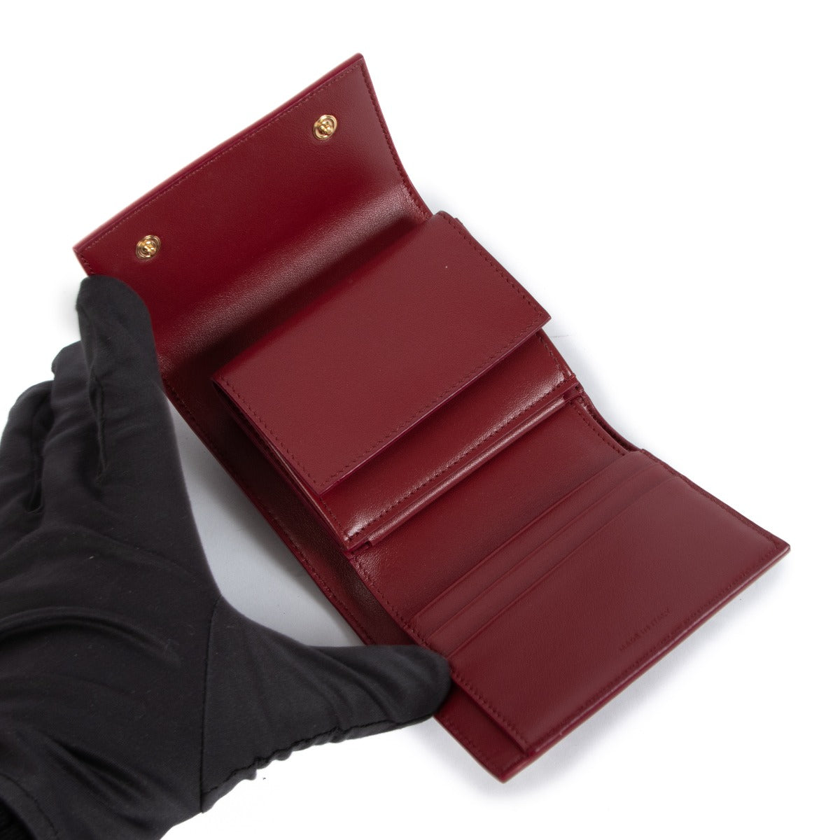 Portefeuille Céline Tri Fold Bordeaux