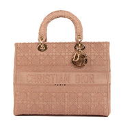 Shop a 100% authentic Christian Dior Large Pink Lady Dior D-Lite Top Handle on Labellov.com
