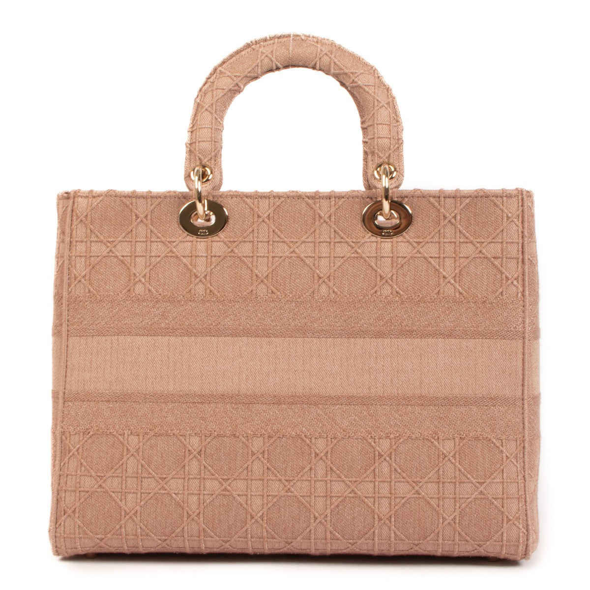 Shop a 100% authentic Christian Dior Large Pink Lady Dior D-Lite Top Handle on Labellov.com