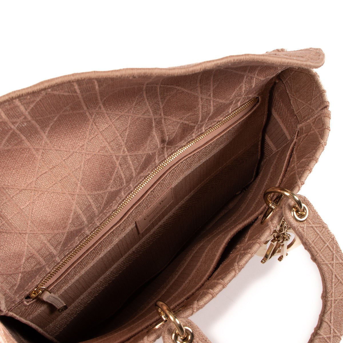 Shop a 100% authentic Christian Dior Large Pink Lady Dior D-Lite Top Handle on Labellov.com