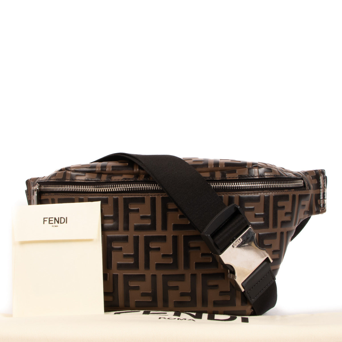 Fendi FF Embossed Belt Bag