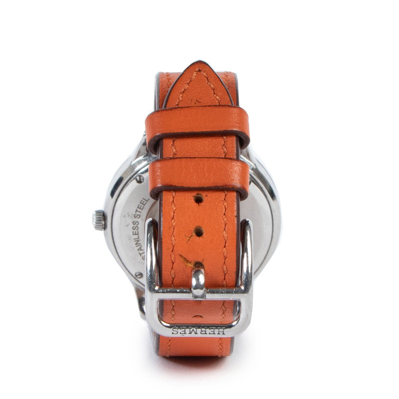 Shop authentic second hand Hermès CA2.210 Slim d'Hermes Orange Watch at Labellov