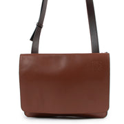 Loewe Brown Leather Gusset Flat Crossbody Bag