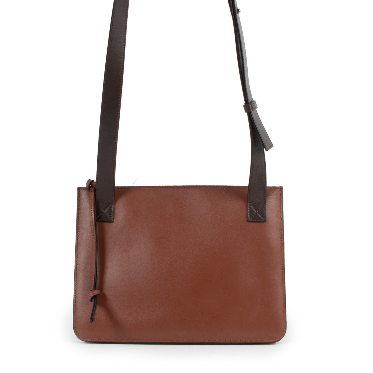 Loewe Bruine Leren Gusset Platte Crossbodytas