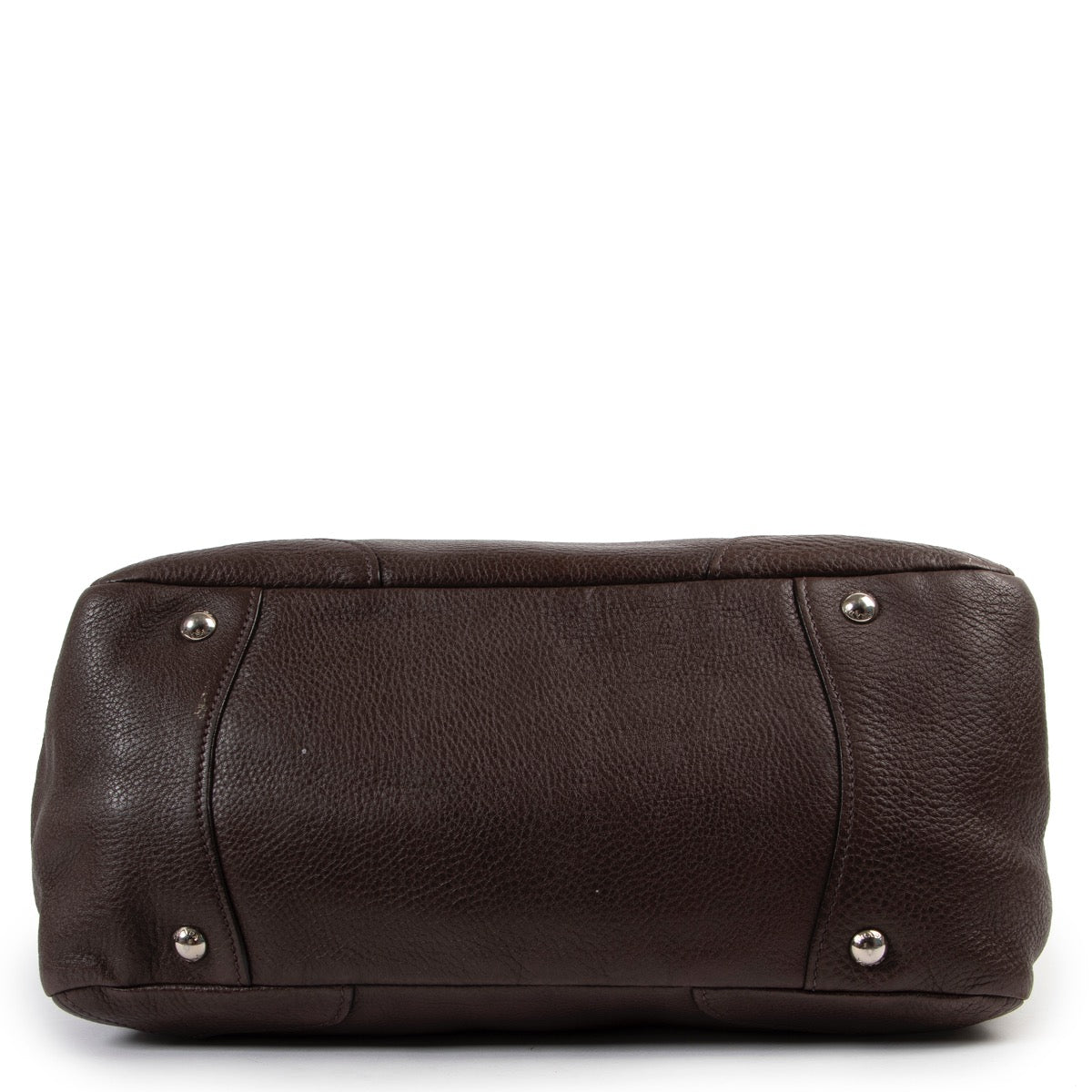 Shop safe online at Labellov in Antwerp this 100% authentic second hand Prada Brown Leather Top Handle