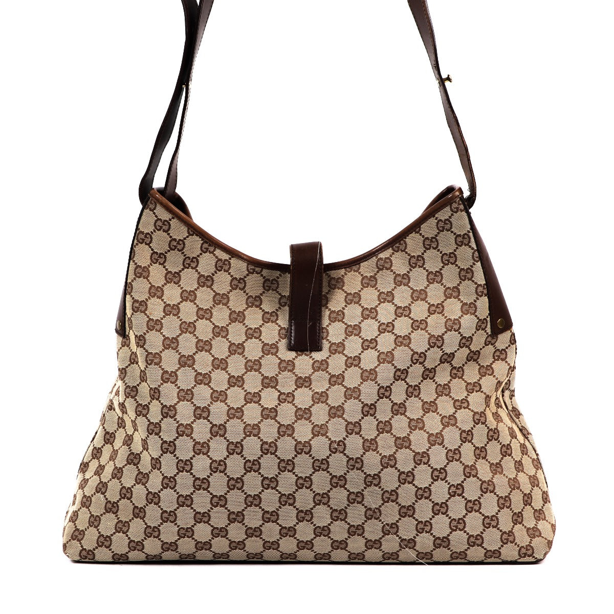 Buy an authentic second-hand Gucci Monogram Canvas Hobo Bag in good condition at Labellov in Antwerp.
