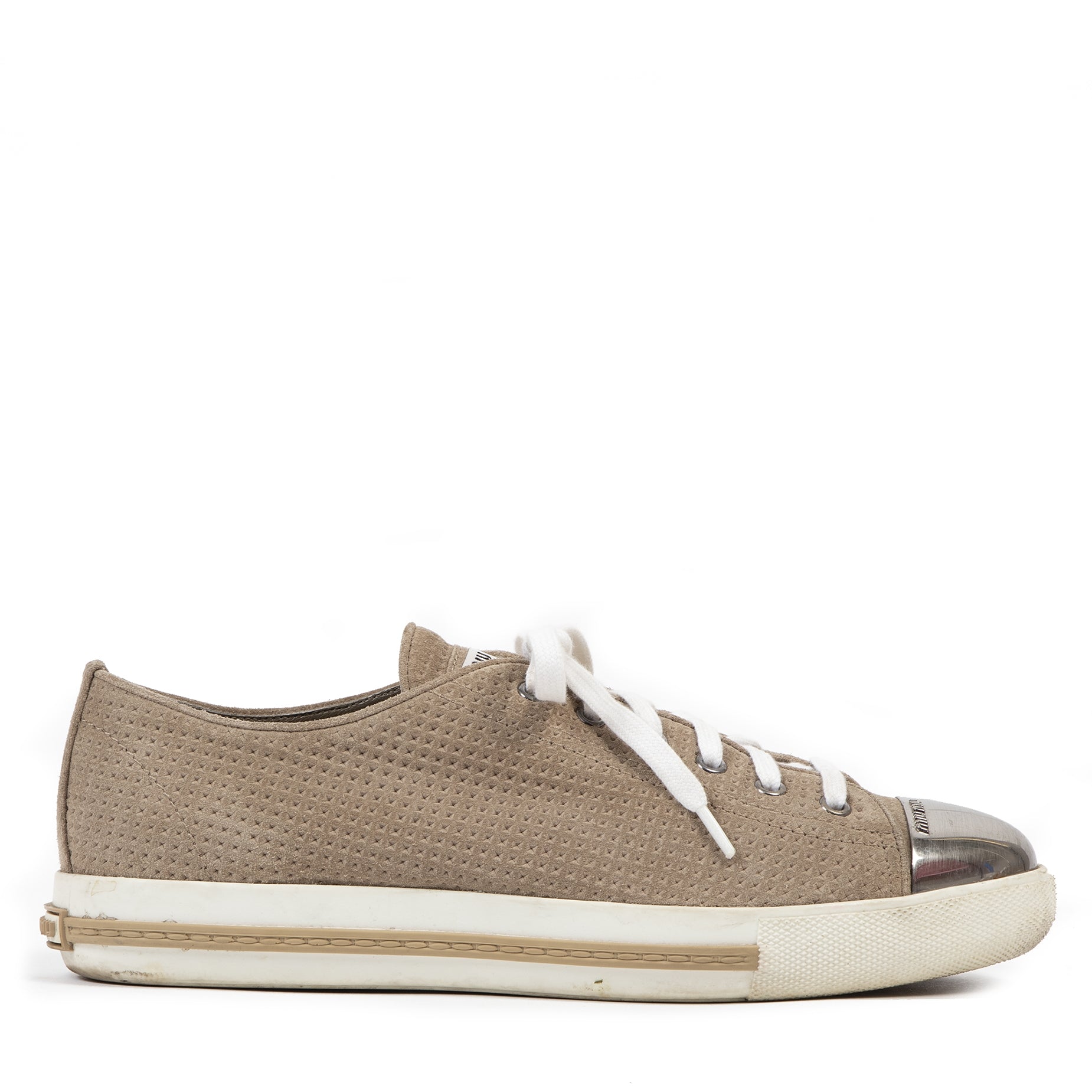 authentic second-hand vintage Miu Miu Brown Calzatore Donna Deserto Sneakers - Size 40,5 buy online webshop LabelLOV