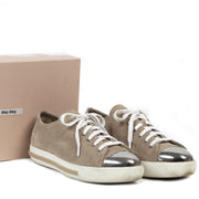 Authentique seconde-main vintage Miu Miu Brown Calzatore Donna Deserto Sneakers - Size 40,5 achète en ligne webshop LabelLOV